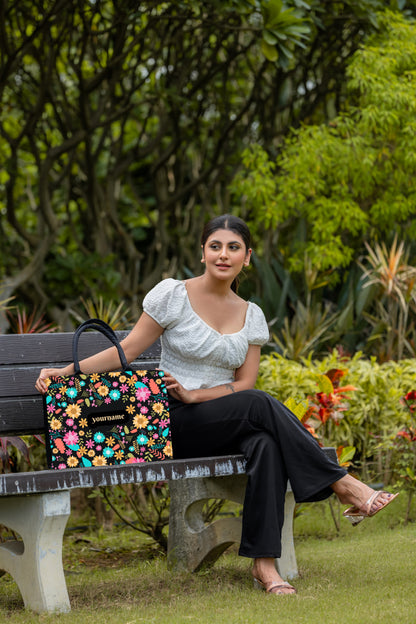Customised  Floral Elegance Tote bag