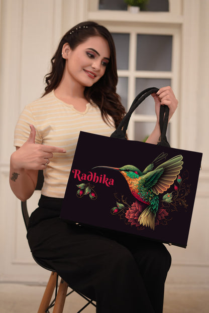 Customised Canvas Flying Bird Tote bag
