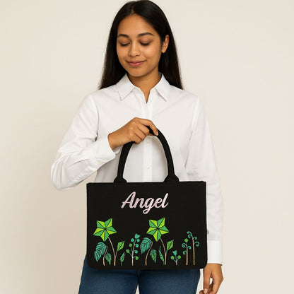 "Nixa Bloom Embroidered Colorful tote Bag
