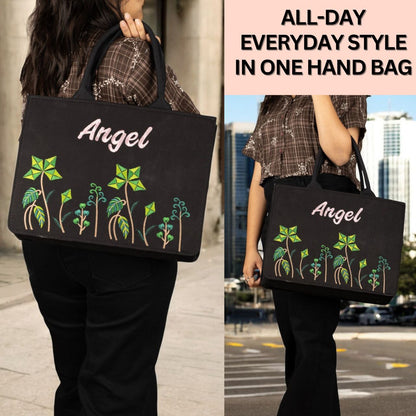 "Nixa Bloom Embroidered Colorful tote Bag