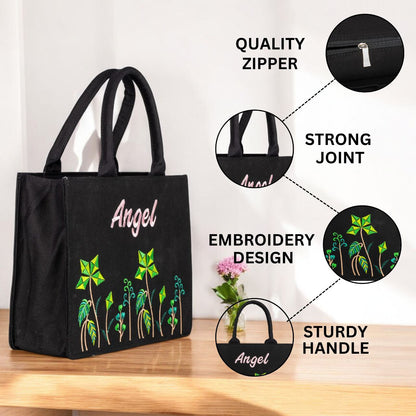 "Nixa Bloom Embroidered Colorful tote Bag