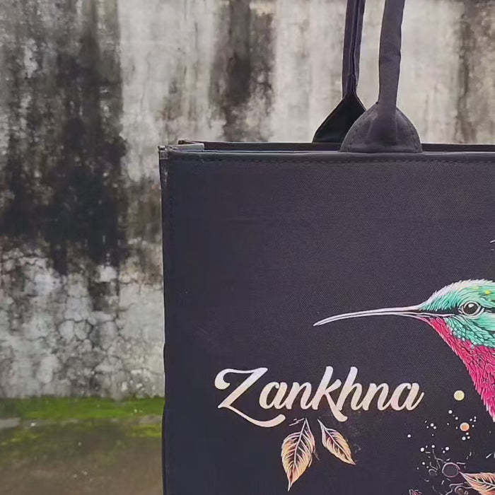 Aesthetic personalized tote bag with clean and modern typography
