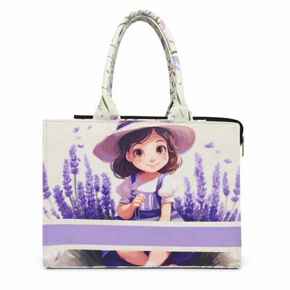 Nixa style lavender garden customised tote bag