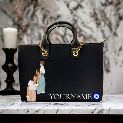 Customised Canvas Tote Bag with photo and Name