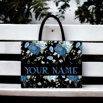 Customised Canvas floral Tote bag
