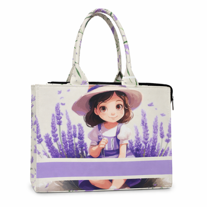 Nixa style lavender garden customised tote bag