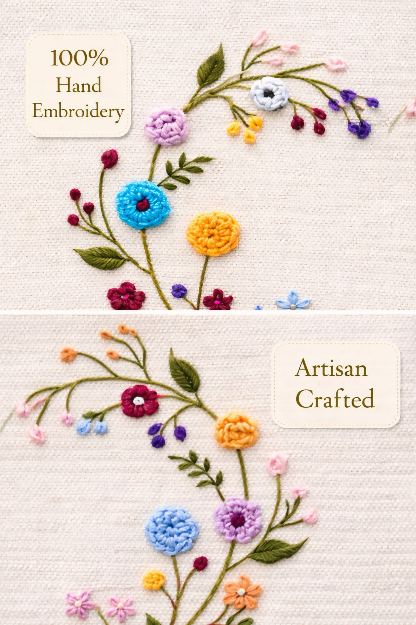 Customised Embroidered Tote Bag – Heart Floral Edition