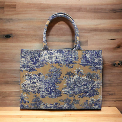 Customized Elephant Town Canvas Tote Bag